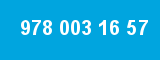 978 003 16 57